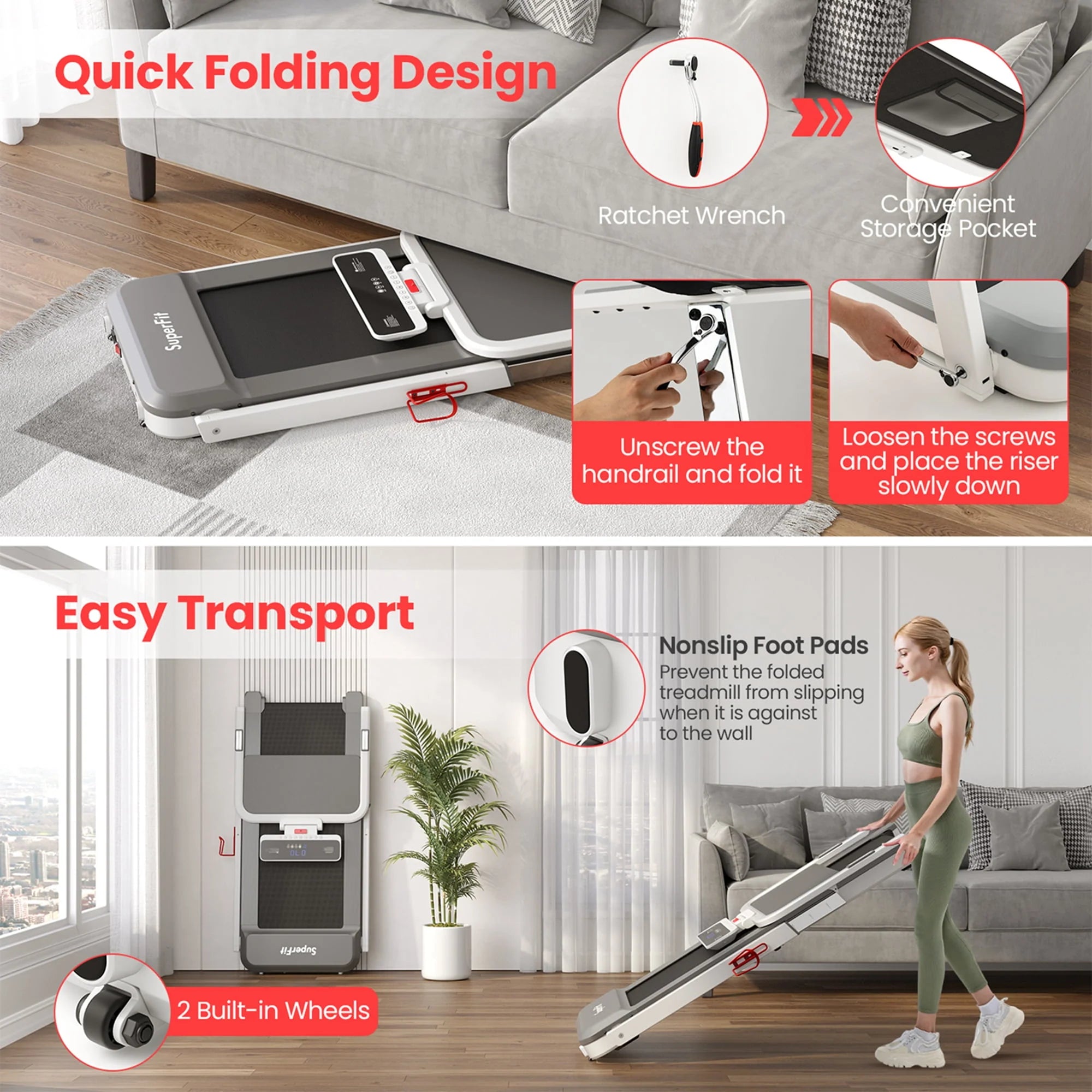 Black Folding Treadmill M57884