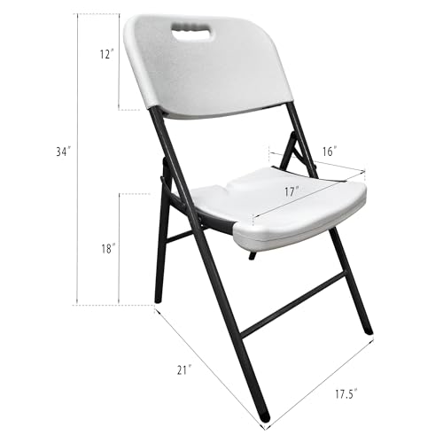 White 4-Pack Folding Plastic Chair M91195