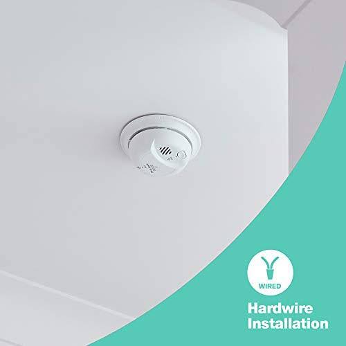 Hardwired AC Smoke and Carbon Monoxide Detector with 10 Year Sealed Battery Backup T93497