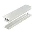 Aluminum Sliding Door Track for 1/4'' Glass or Wood Door Panels, 4 Foot Upper and Lower Track Set S194734
