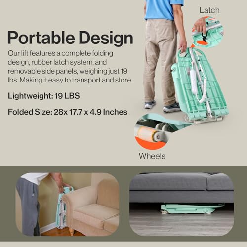 Portable Floor & Bath Lift, 19lbs, 330 Lbs Capacity, IP68 Waterproof I636