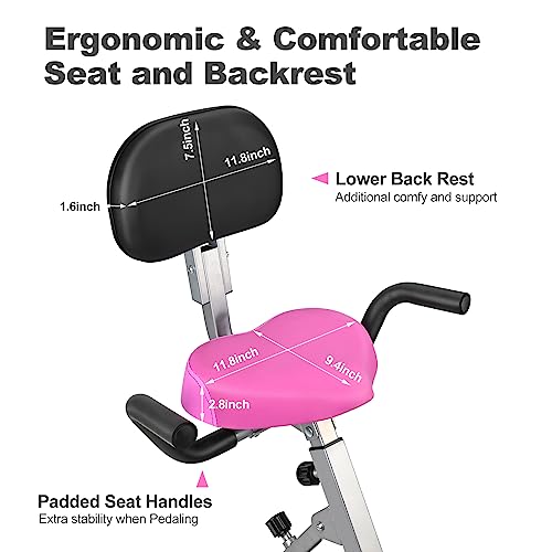 Folding Exercise Bike with Pulse Sensor LCD Monitor V717