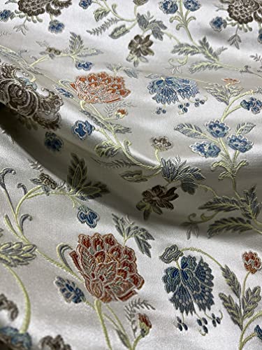 Red Woven Jacquard Floral Heavy Furnishing Fabric 54 inches F26861