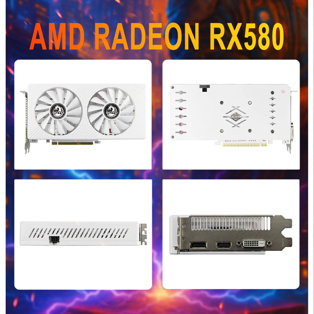 AMD Radeon RX580 8GB 256 Bit GDDR5 Dual Fans Graphic Card B891