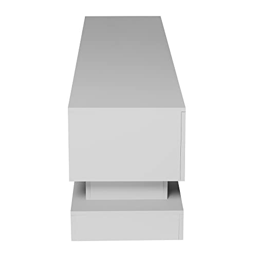 High Glossy Front TV Cabinet with 2 Large Storage Drawer and 16 RGB LED Backlight B602659