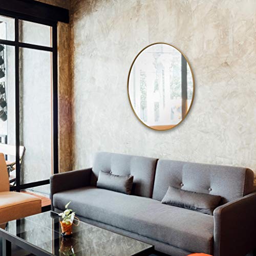 Gold 36 Inch Round Wall Mirror B758