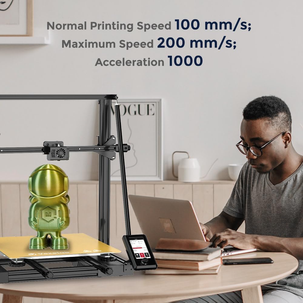 FDM 3D Printer with 25-Point Auto Leveling and Removable Magnetic PEI Steel Platform, 400×400×400mm Printing Size G88682