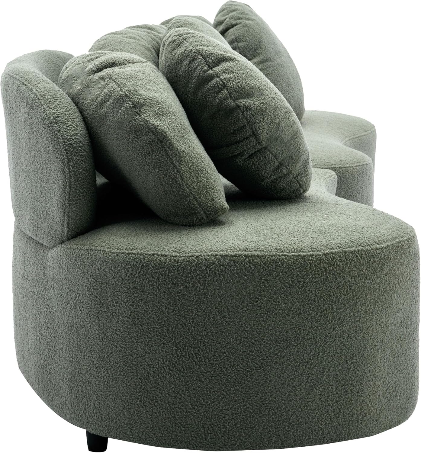 Green Velvet Curved Sectional Sofa G47933