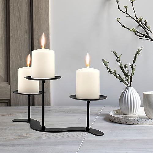 Black Iron Metal Candelabra Candle Holder D22228