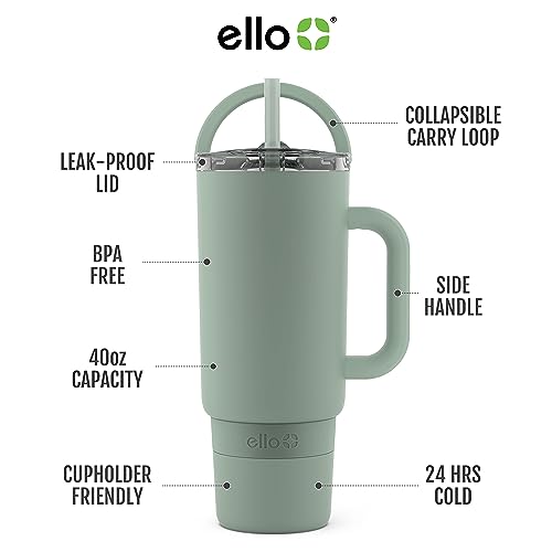 40oz Vacuum Insulated Stainless Steel Tumbler with Straw U159
