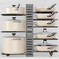 8-Tier Adjustable Heavy-Duty Pot and Pan Storage Rack Y60632