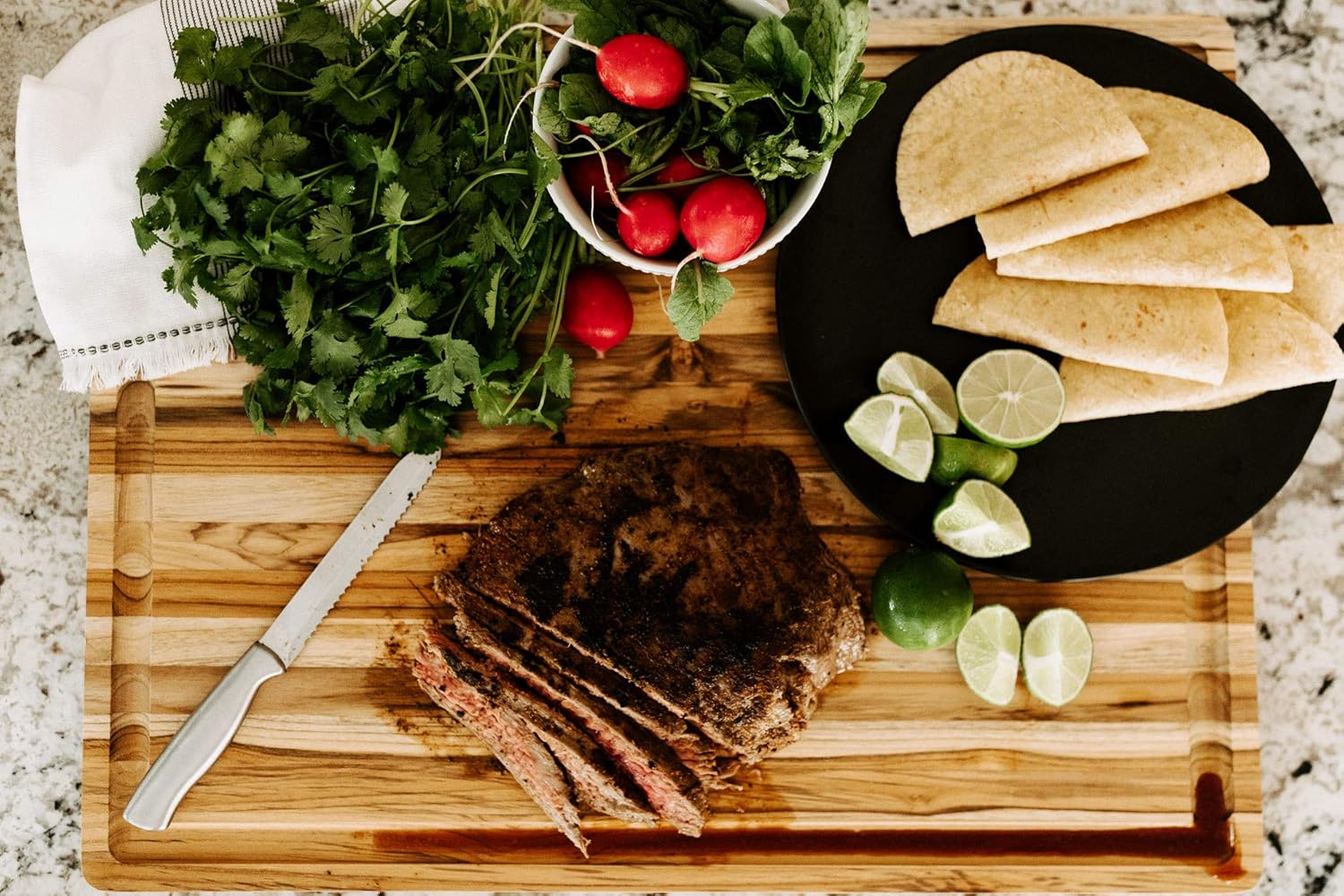Large Wooden Cutting Board with Juice Groove, 24 x 18 x 1.5 Inch L51231