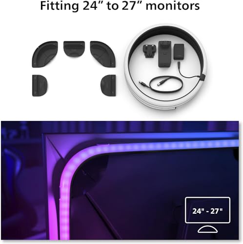 Black Gradient PC LED Lightstrip for 24'' to 27'' Monitors O2247