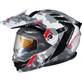 White/Grey Cold Weather Electric Snow Helmet F496