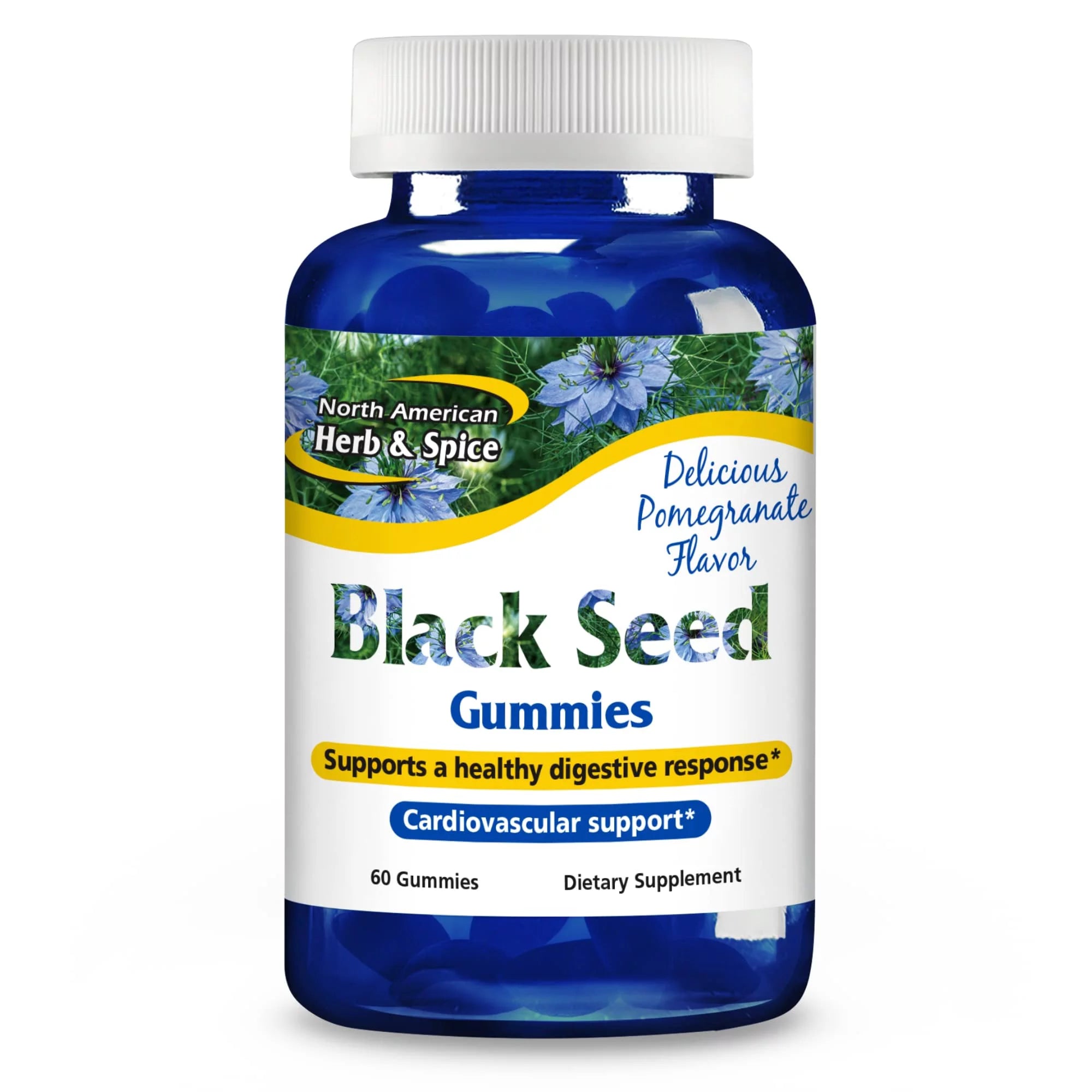 Black Seed Gummies, Pomegranate Flavor - 60 Gummies - Non-GMO - 30 Servings C42022