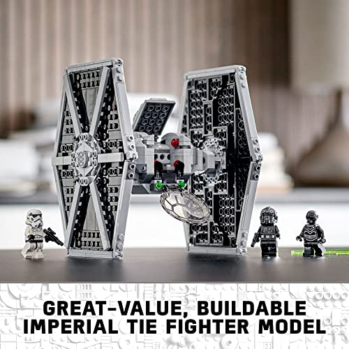 Imperial TIE Fighter Building Toy with Stormtrooper and Pilot Minifigures X935