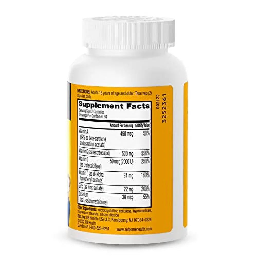 Vitamin C 500mg Capsules with Zinc & Selenium, 60ct Bottle E99576