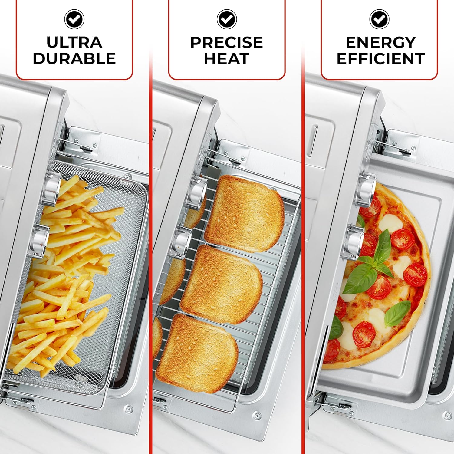 26.4Qt Stainless Steel Air Fryer Toaster Oven Combo O98909