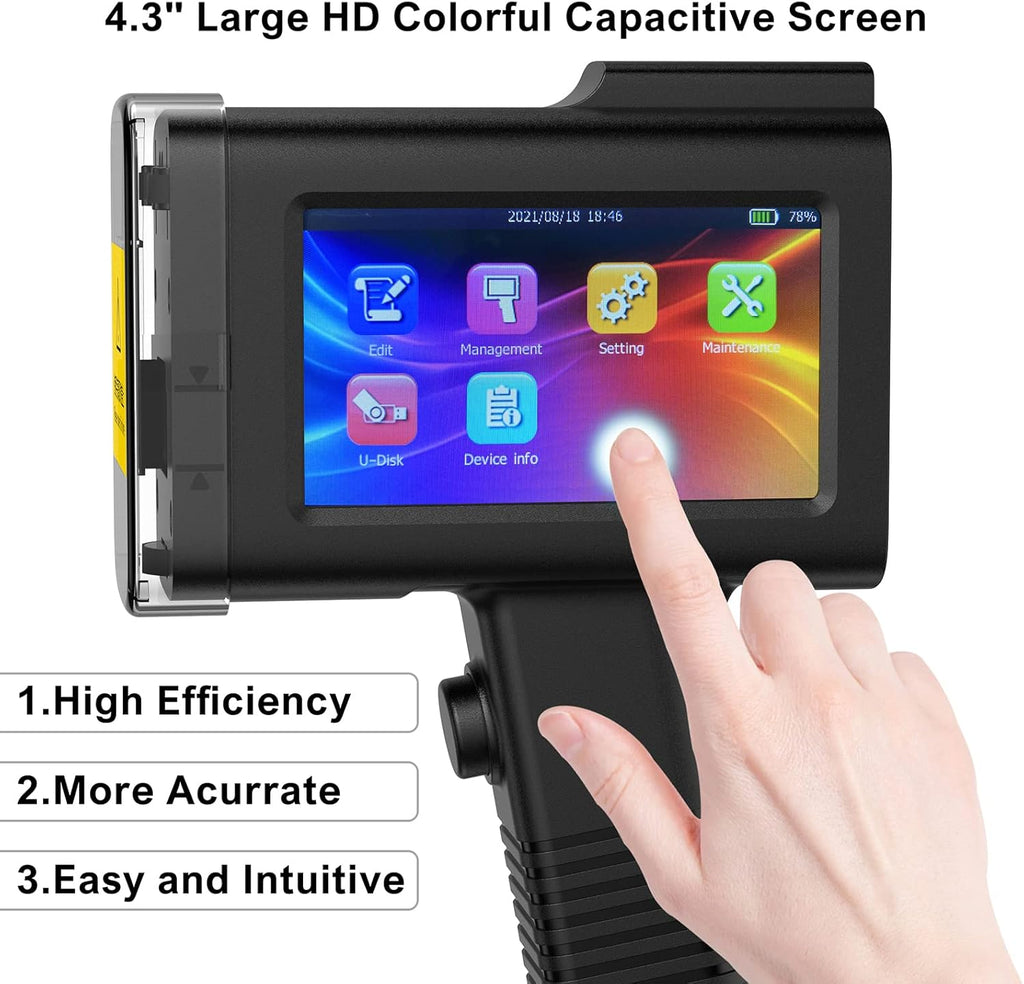 Handheld Inkjet Printer with 4.3 Inch Touch Screen F131298
