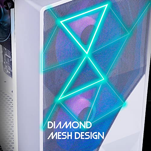 ATX Mid-Tower PC Computer Case with Tempered Glass Side Panel E255