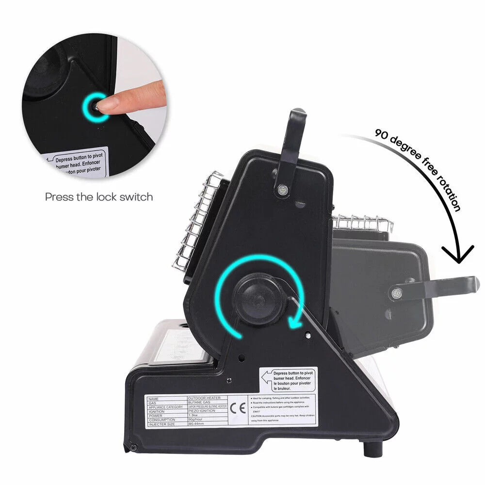 Black Portable Butane Heater S50428