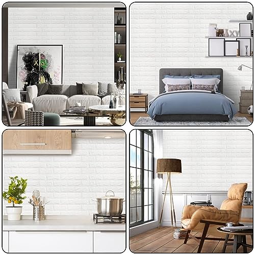 20 Pack Peel and Stick 3D Faux Brick Wall Panels N4432