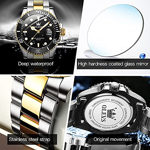 Stainless Steel Analog Quartz Watch with Day G3724