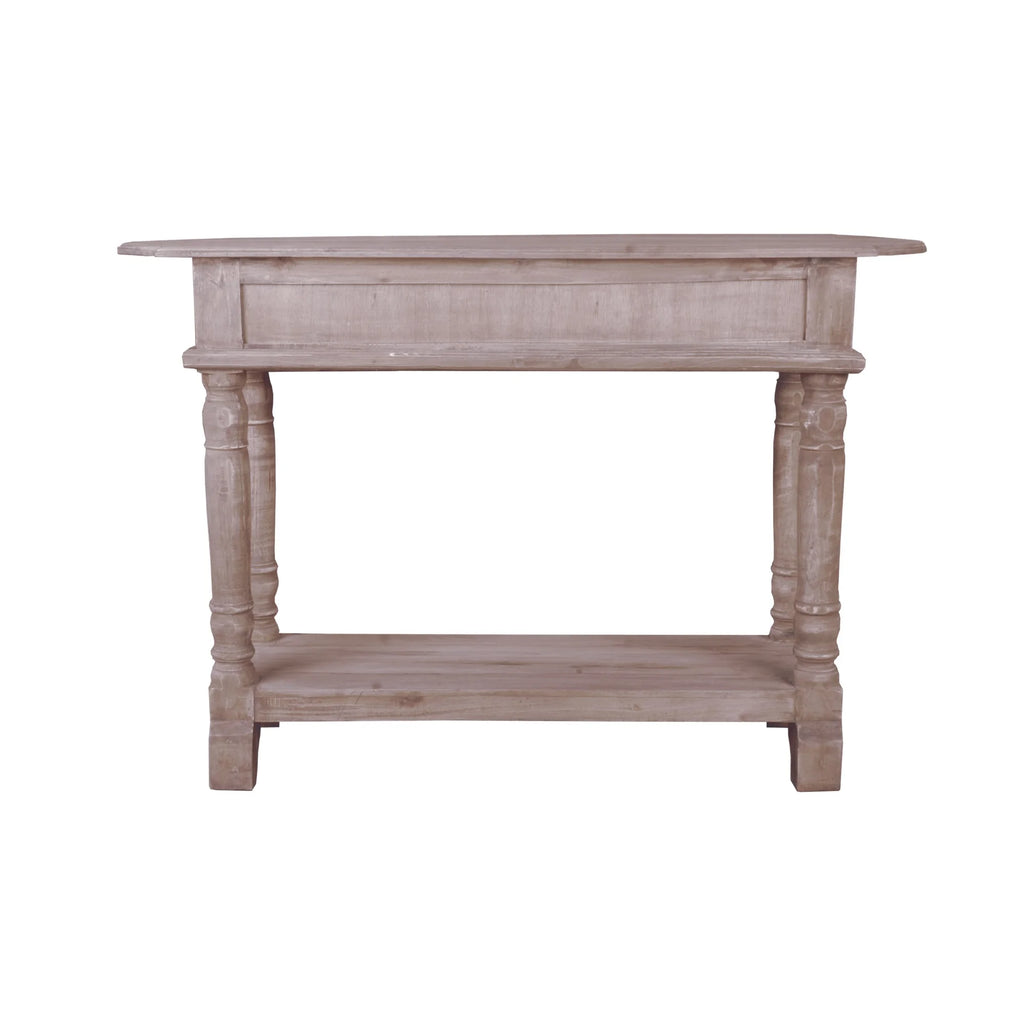 Natural Limewash Wood Console Table W6444