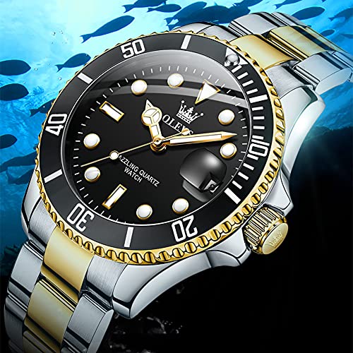 Stainless Steel Analog Quartz Watch with Day G3724