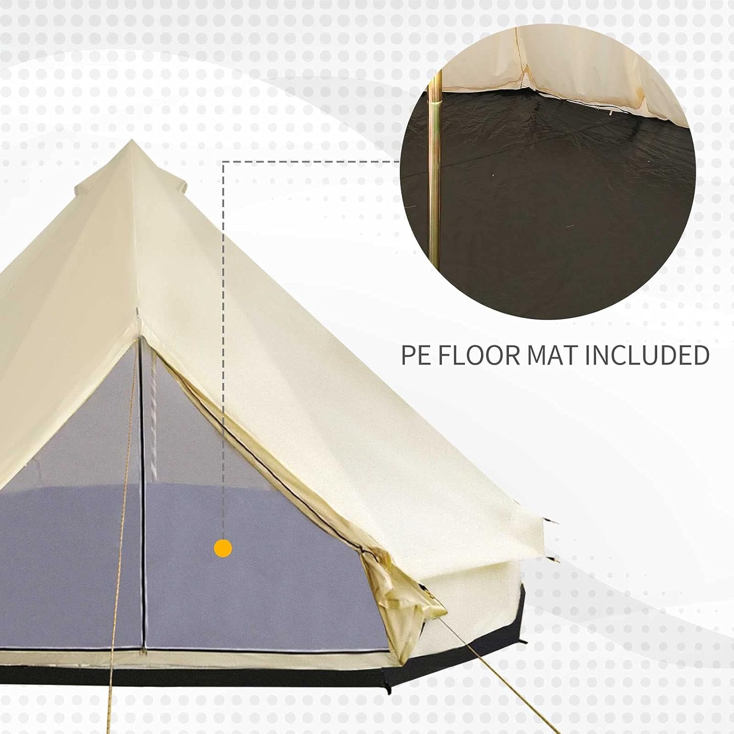 10-Person Waterproof Camping Tent, 16.4' x 16.4' x 9.8' C4572