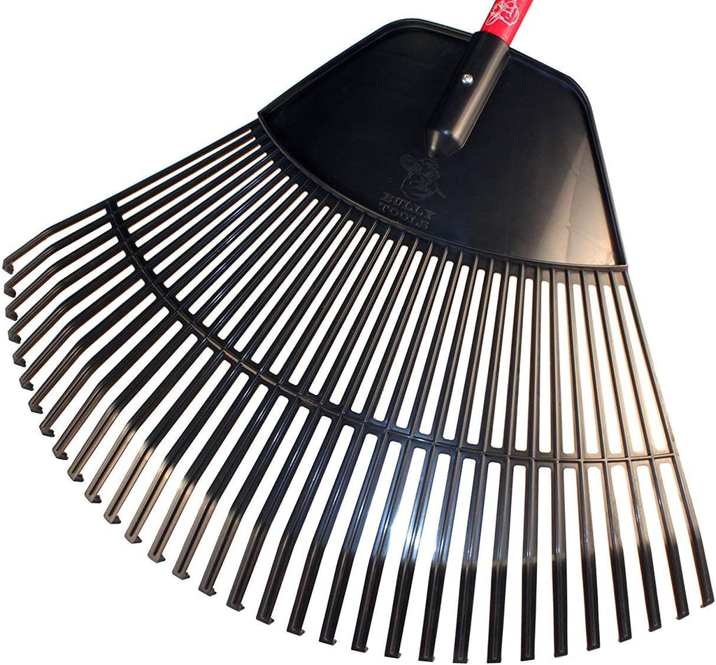 Poly Lawn and Leaf Rake with Fiberglass Handle, 31-Inch N644348