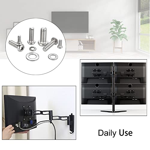 24pcs M4 M6 M8 Stainless Steel Screws Washers TV Mount Hardware Kit F2075