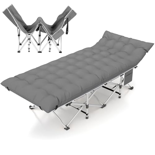 2 Pack Heavy Duty Folding Camping Cot with Carry Bag Y1924