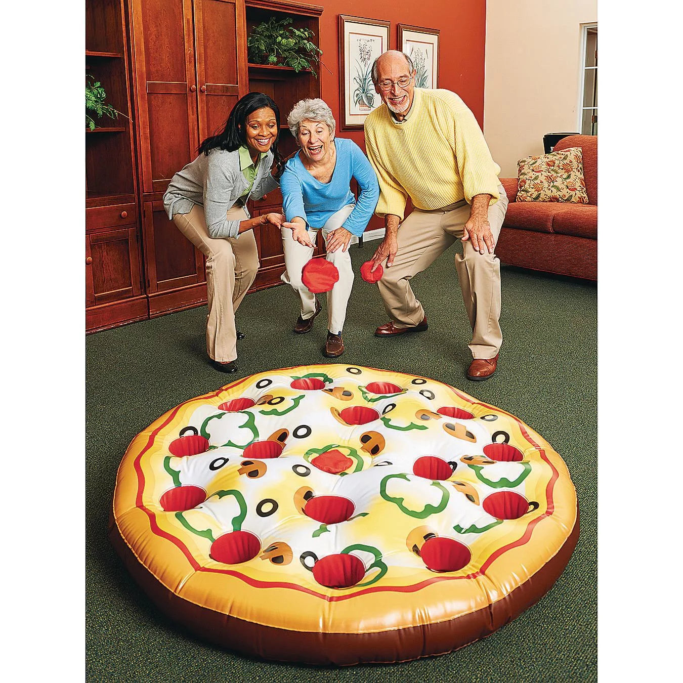 4' Diameter Inflatable Pizza Toss Game O44479