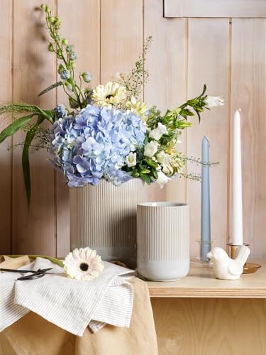 Set of 2 Ceramic Kitchen Utensil Holder, Glaze Marble Gray Y155