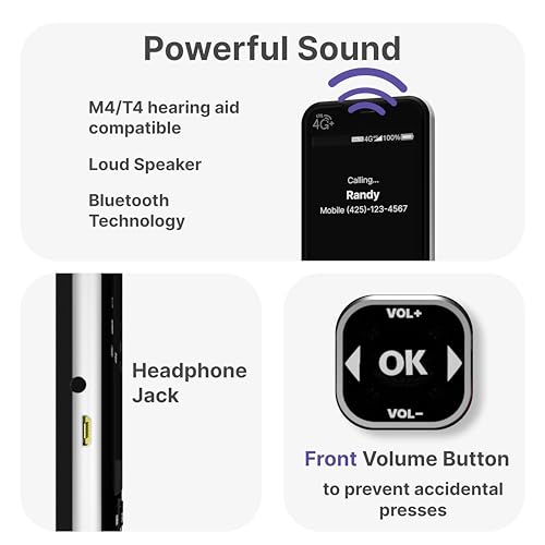 4G Unlocked Senior Cell Phone with Charging Dock B9377