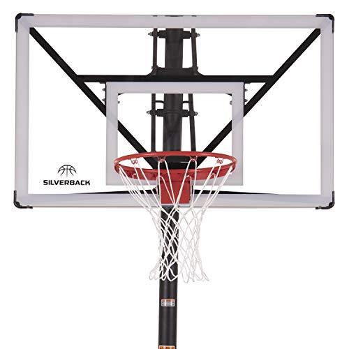 54" and 60" In-Ground Basketball Hoops with Adjustable-Height Basketball Goal Backboard Z6938