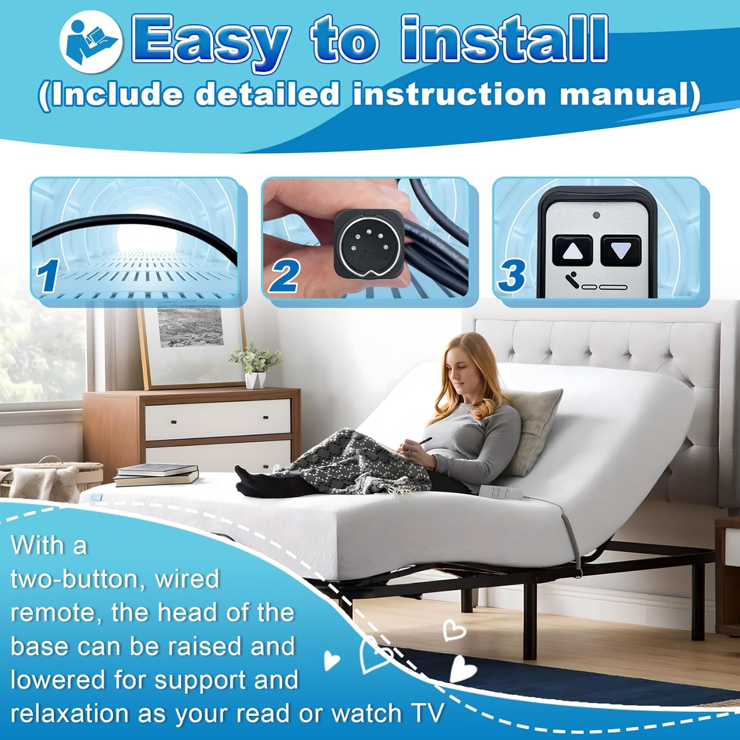 5 Pin Adjustable Wired Remote Control for Adjustable Bases H728142