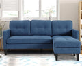 Black Convertible L Shaped Sectional Sofa with Reversible Chaise M210