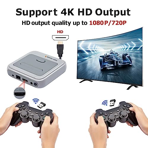 Retro Video Game Console with 2 Gamepads (128GB) I16291