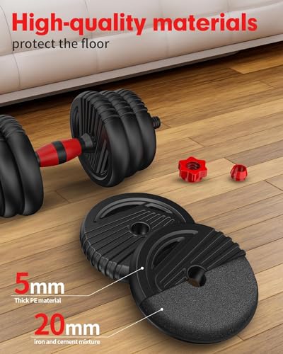 Adjustable Dumbbells Set, 4 in1, 10/20/35/45/70/90lbs Y531