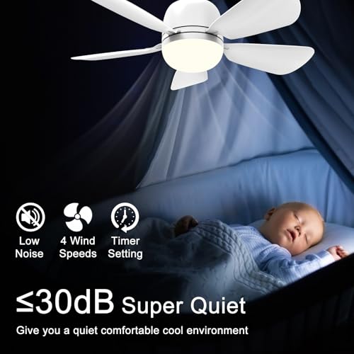 2Pack White Socket Ceiling Fan Light with Remote, Dimmable Q94034