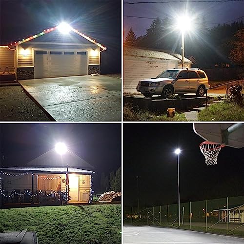 2 Pack 3200W Solar Street Lights with Motion Sensor IP66 6500K R47954