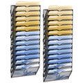 14 Tier Black Wall File Organizer 2 Pack I415562