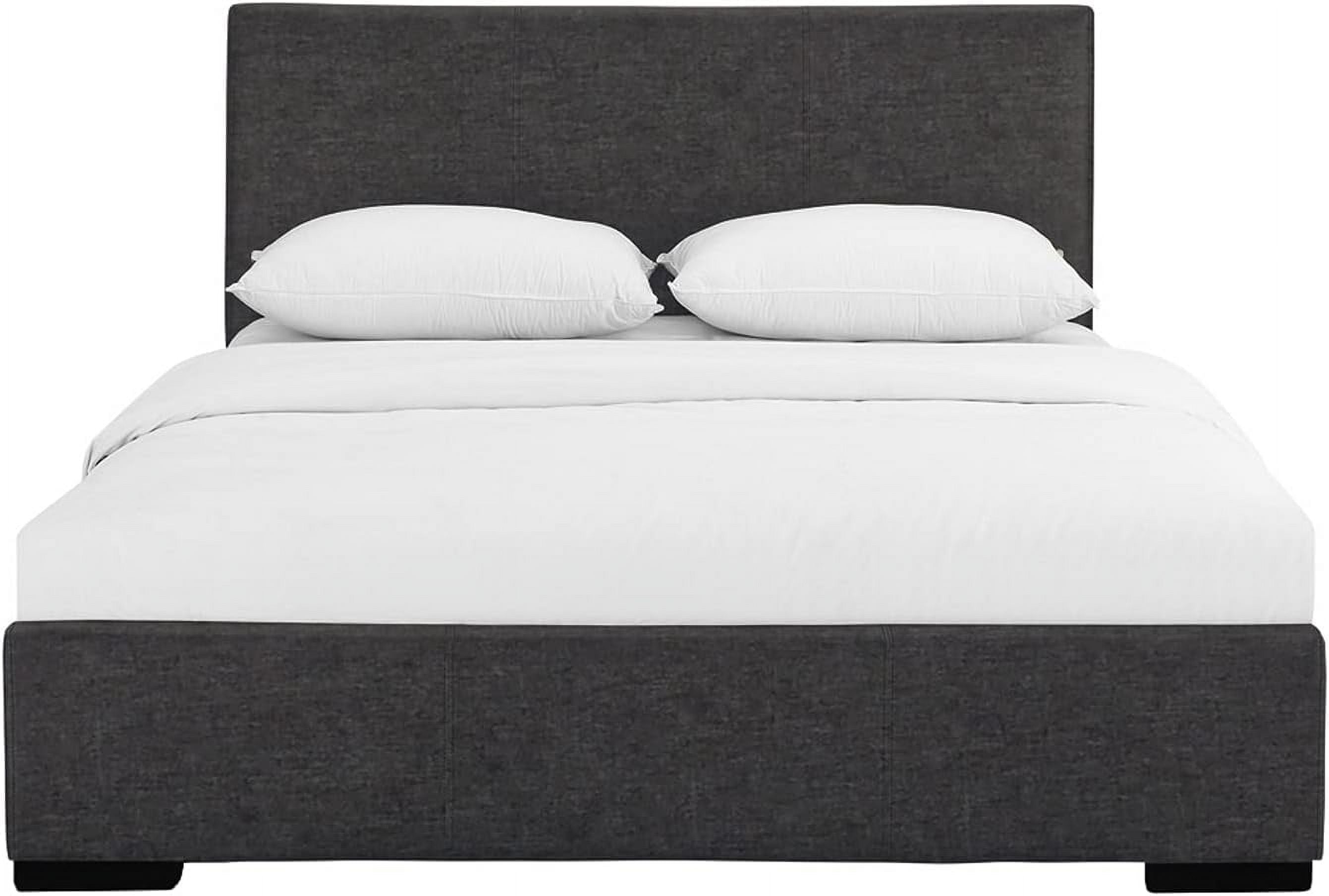 Gray Upholstered Platform Bed Frame I484