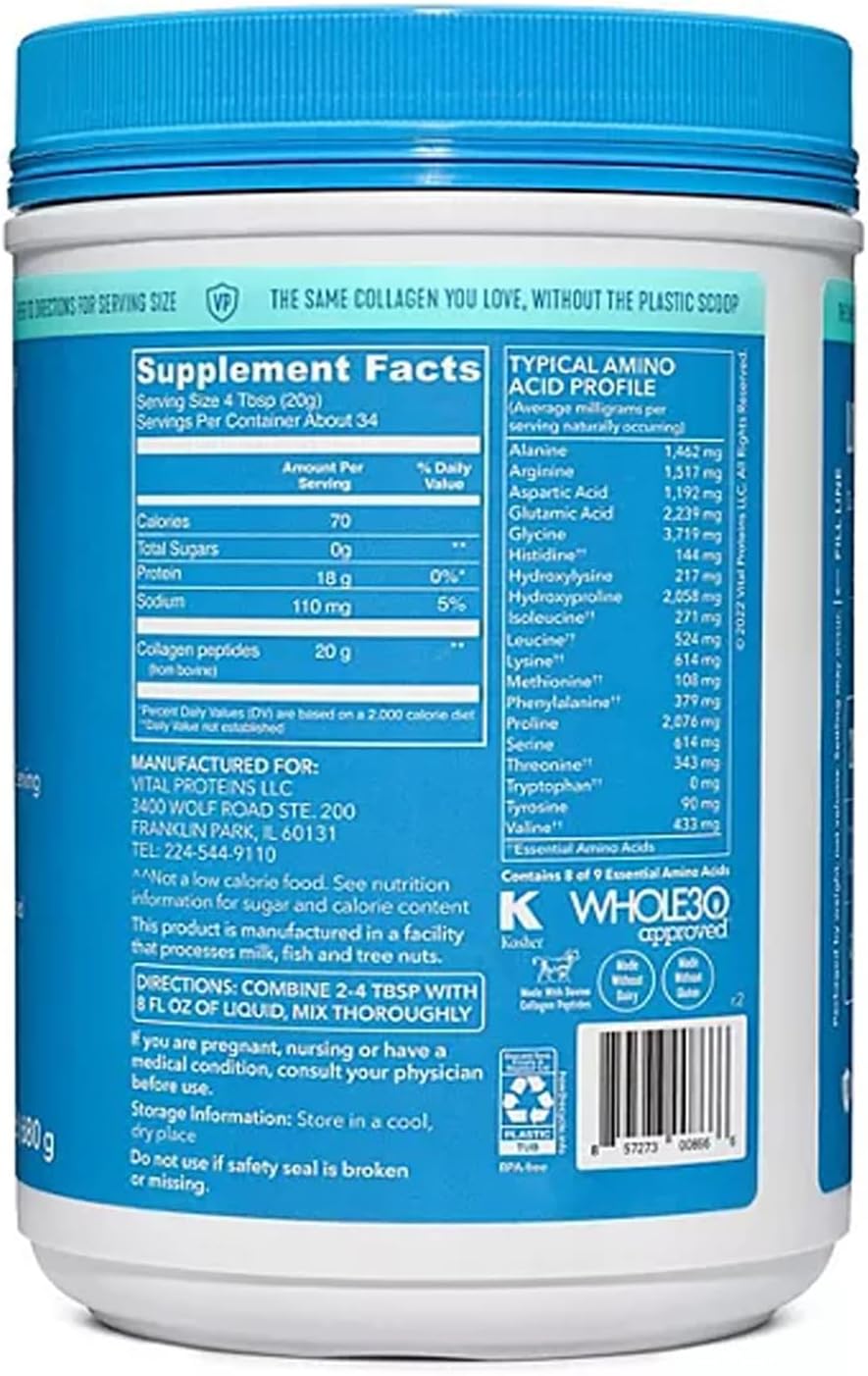 Unflavored Collagen Peptides Powder, 24 oz D4138