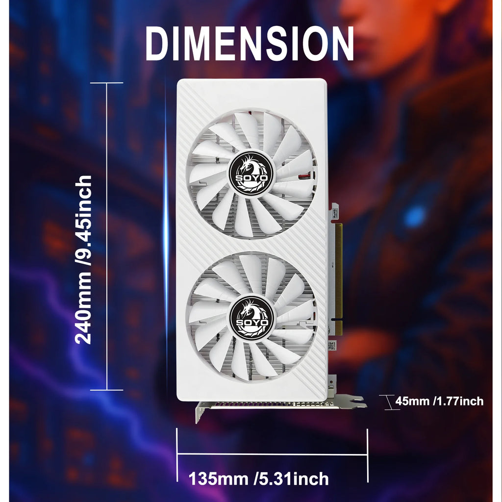 AMD Radeon RX580 8GB 256 Bit GDDR5 Dual Fans Graphic Card B891