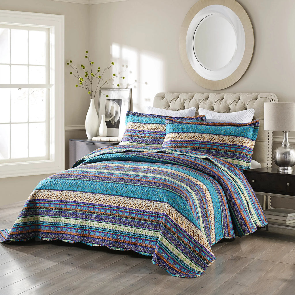 King Size 3 Piece Quilt Set Q94316