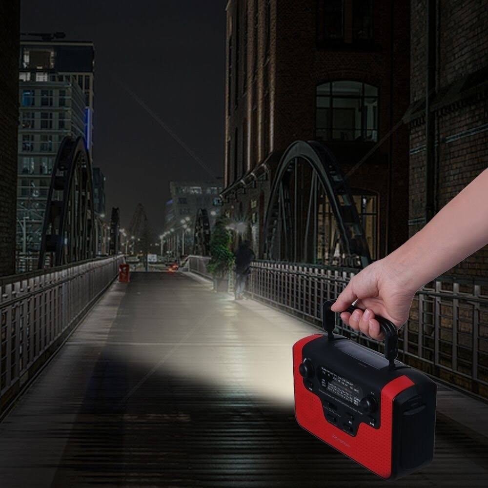 Solar Hand Crank Emergency AM/FM/SW/WB Radio with Alarm V286697