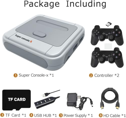 Retro Video Game Console with 2 Gamepads (128GB) I16291